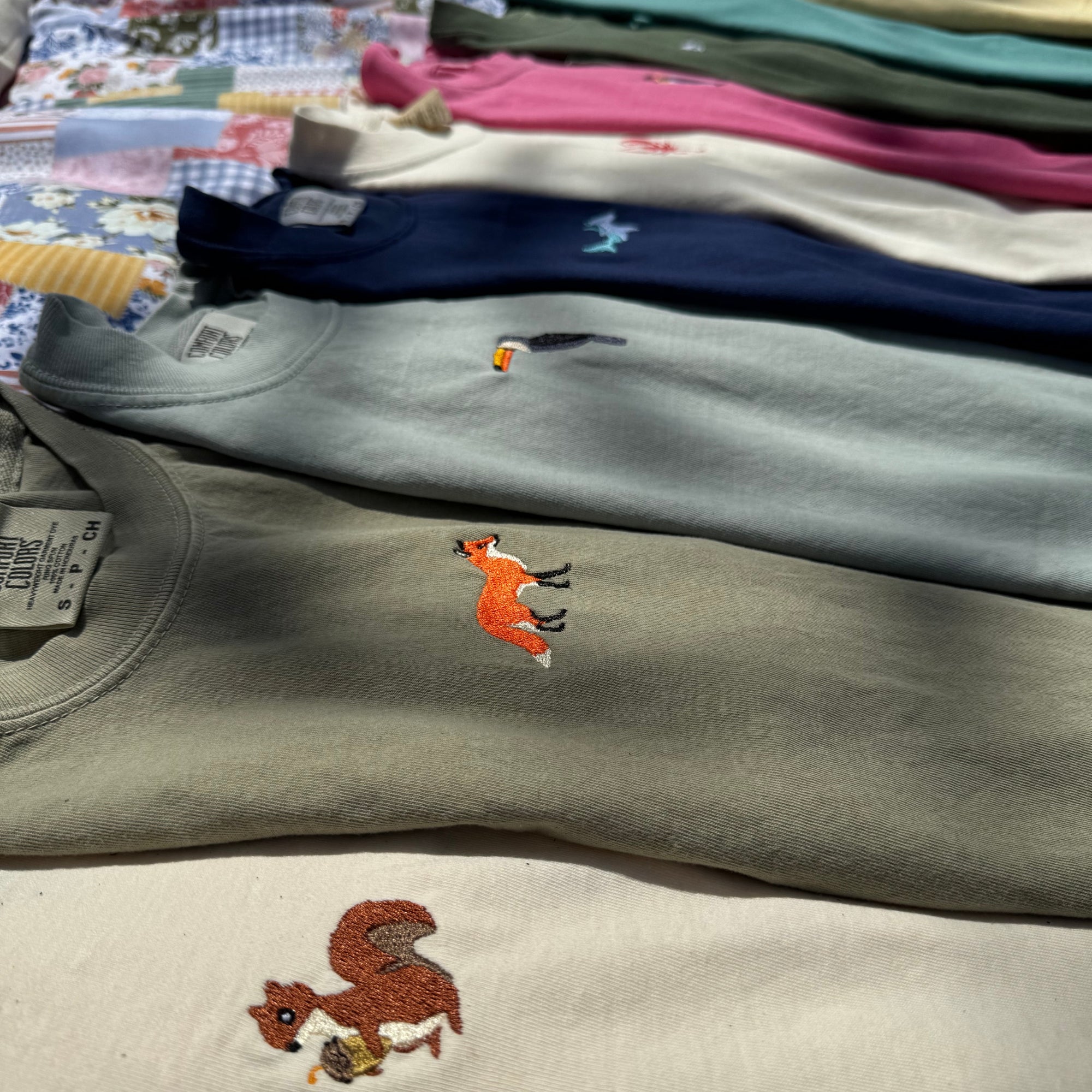 Squirrel Embroidered T-Shirt