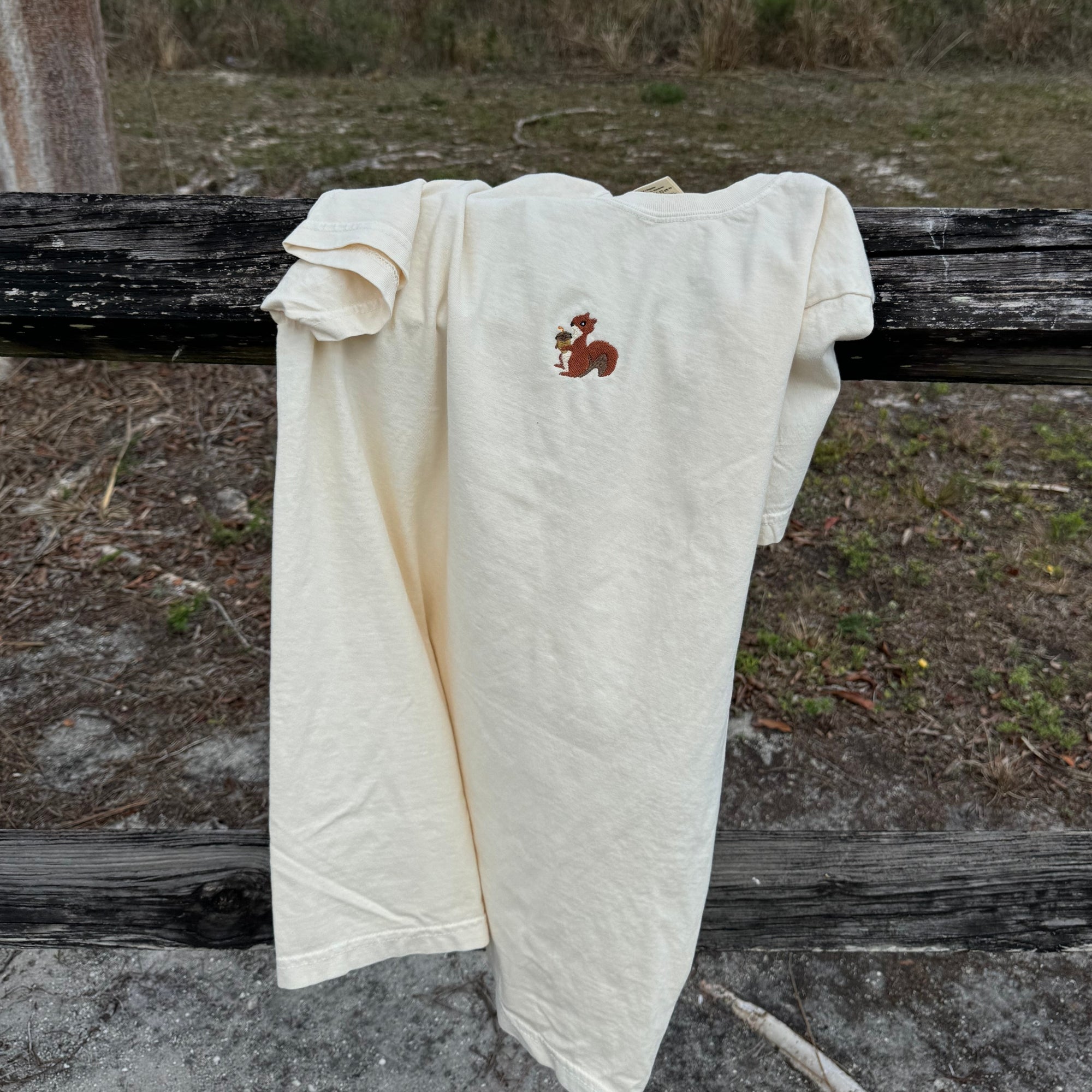 Squirrel Embroidered T-Shirt