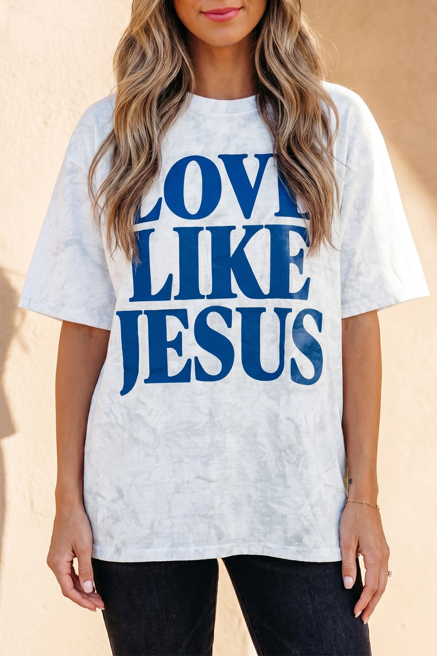 Love Like Jesus Camo Oversize Graphic T-Shirt